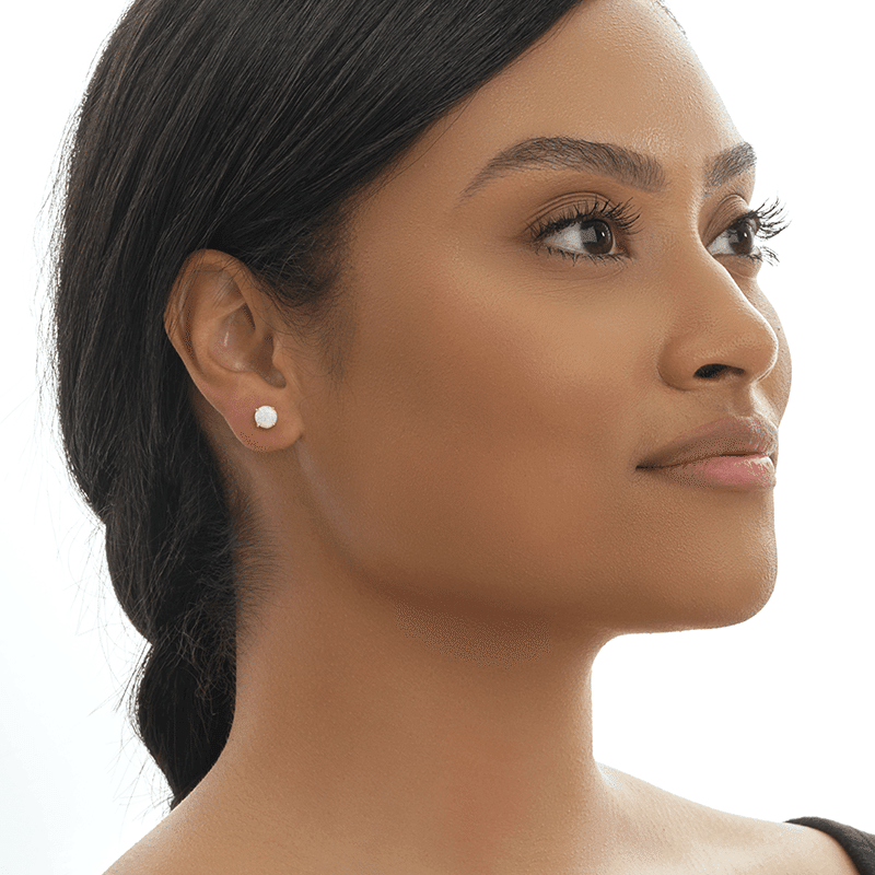 Sterling Silver 6mm Opal Studs