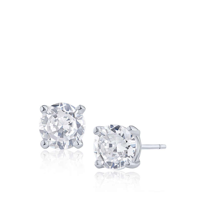 1cttw Round Cz Stud 4prong Luxe