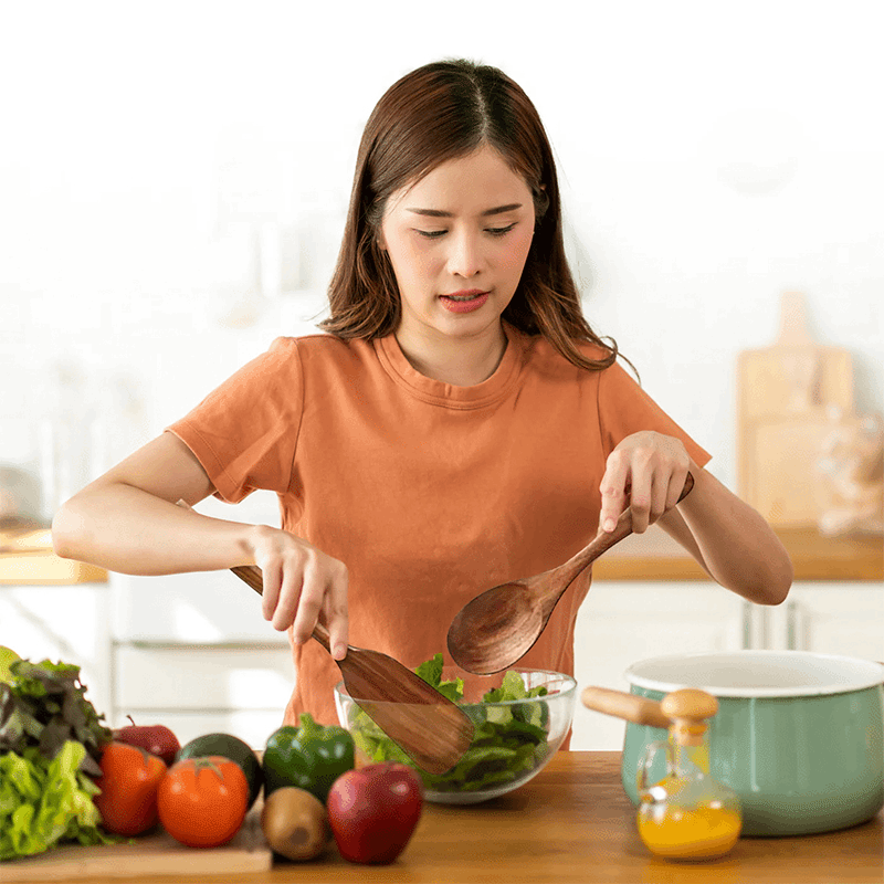 7 Piece Elegant Wooden Kitchen Utensils Set