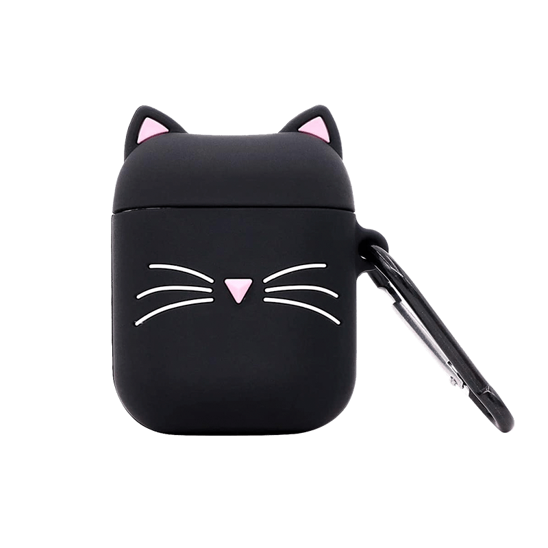 Black Cat Silicone Airpod Case