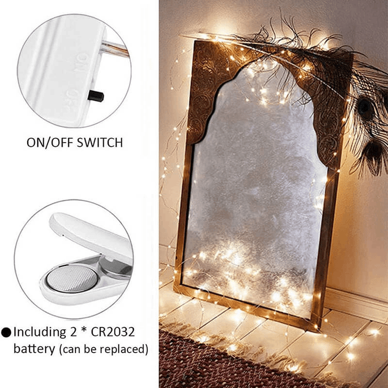 Warm White Fairy Lights (16 Pack) (Silver Wire)