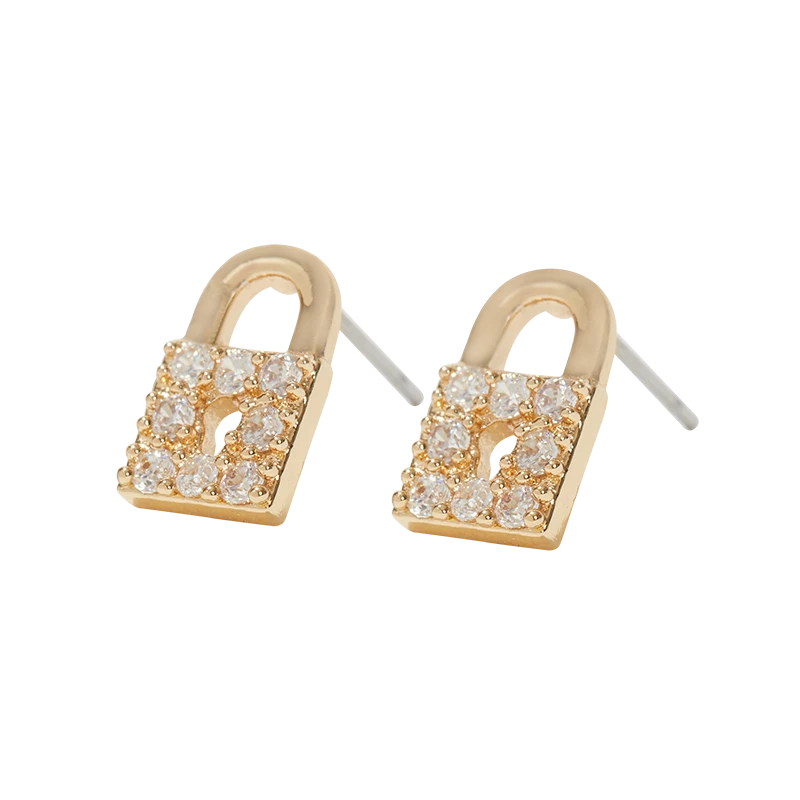 FUA accessory　Truth　ピアス　GOLD　L 18k Gold Filled Pixel Heart Stud Earrings, Gold Mini Hearts