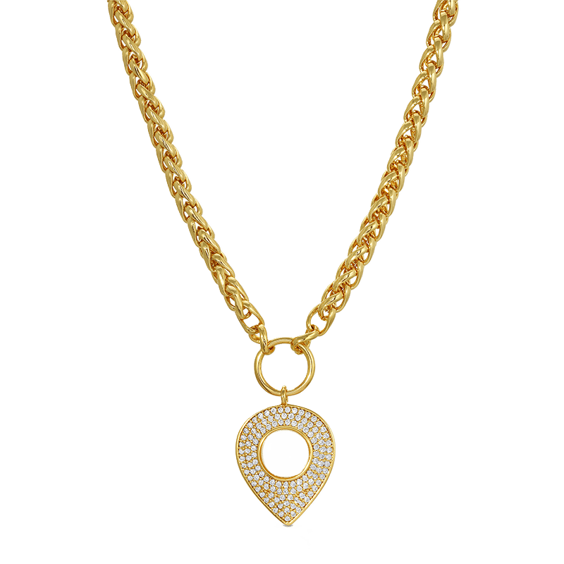 Coronado Pendant Necklace (Gold Pearl)