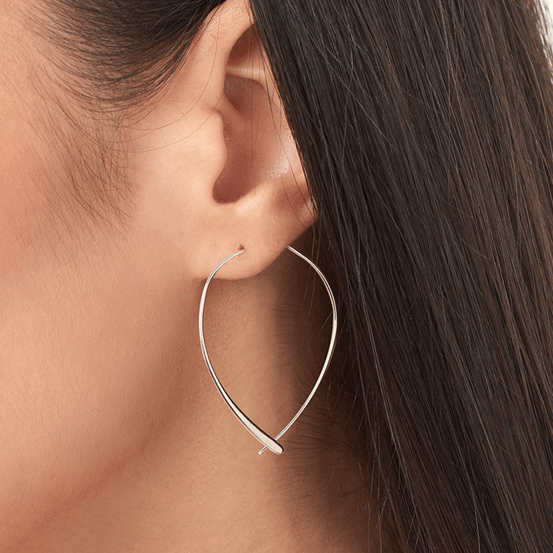 Delicate Threader Hoop Earrings