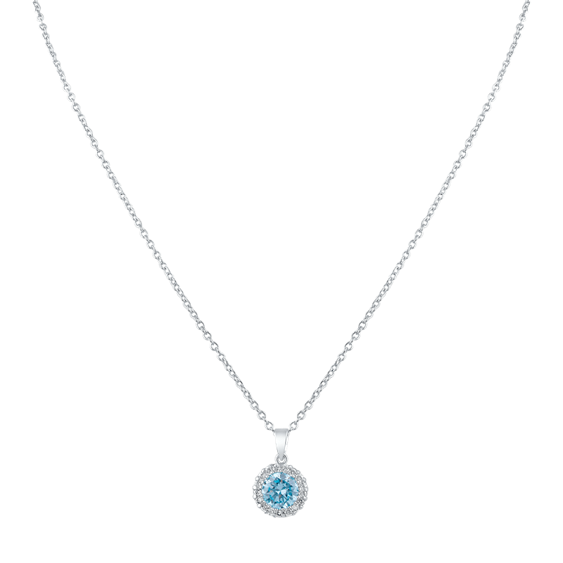 2cttw Round/pave Cz Classic Pend/neck