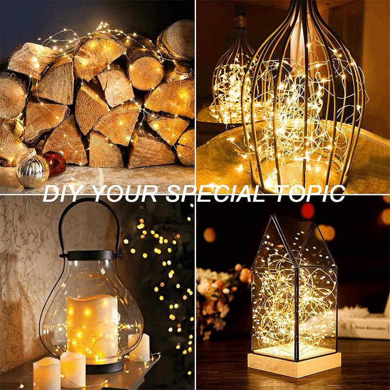 Warm White Fairy Lights (16 Pack) (Silver Wire)