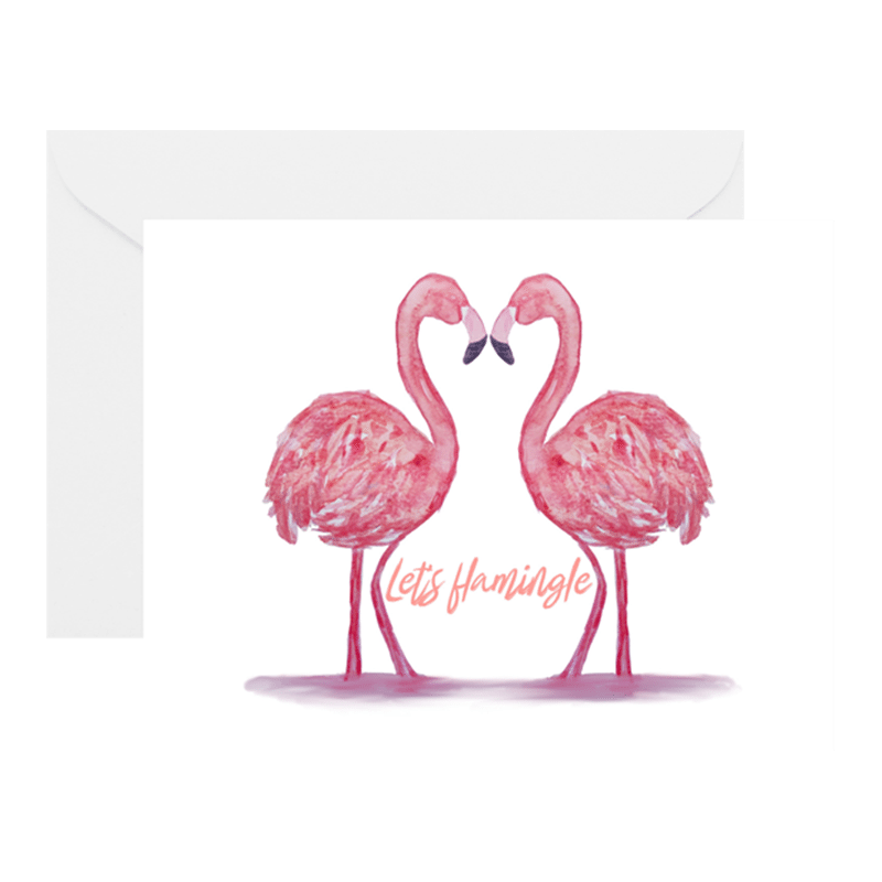 Let's Flamingle Greeting Card