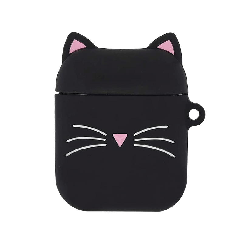 Black Cat Silicone Airpod Case