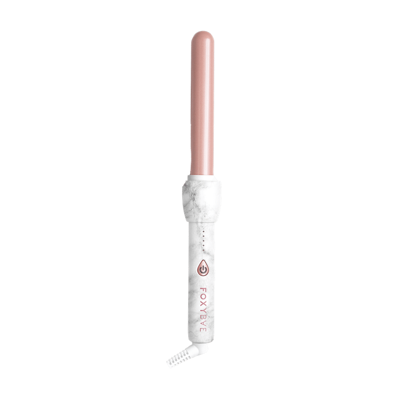 White Marble Rose Gold 25mm Wand