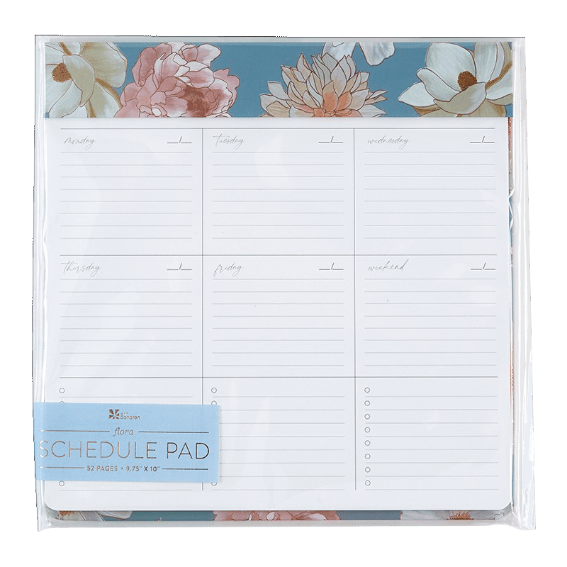 Flora Designer Schedule Pad