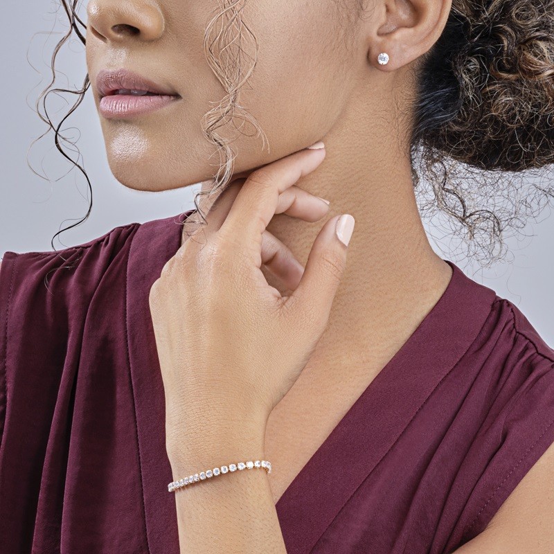 Sterling Silver 5mm CZ Stud Earrings