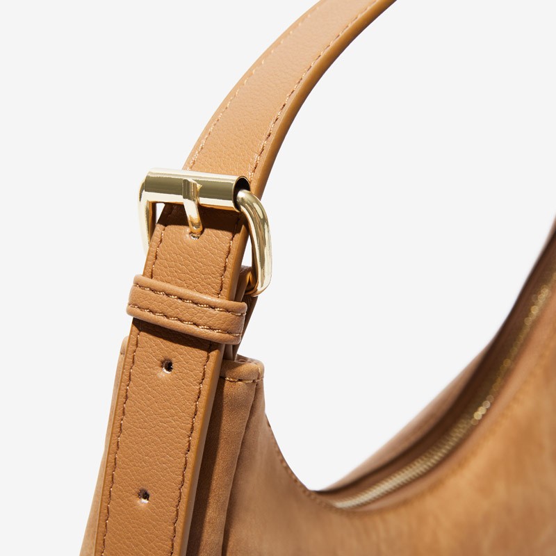 Una Faux Suede Crescent Bag