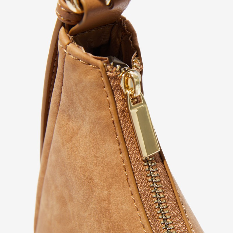 Una Faux Suede Crescent Bag