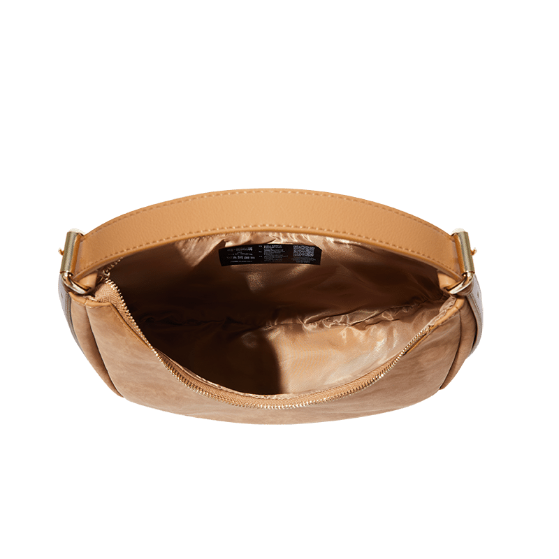 Una Faux Suede Crescent Bag