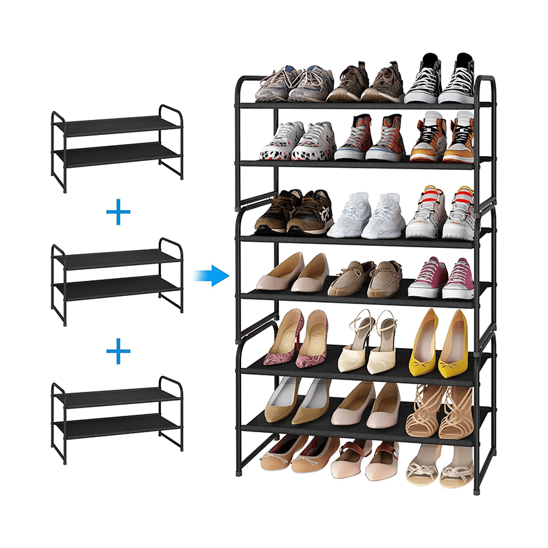 2-Tier Fabric Shoe Rack