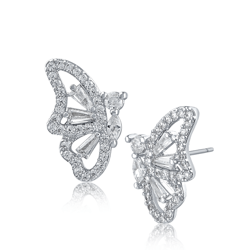 1Cttw Mixed Cz Butterfly Post