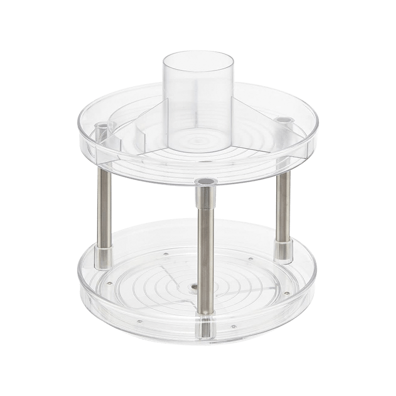 2-Tier Lazy Susan Makeup Organizer