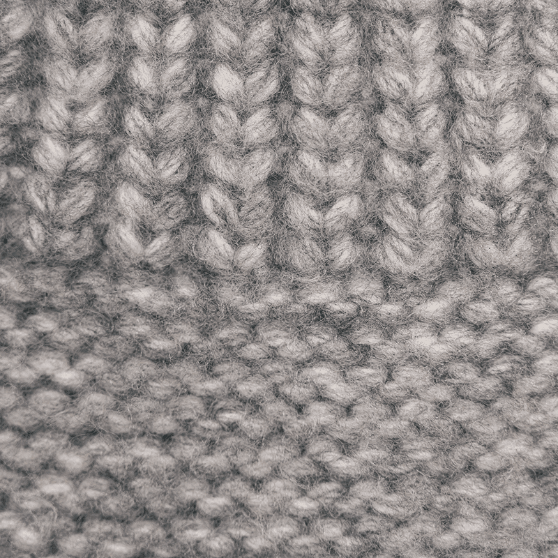 Cuffed Cap with Natural Faux Fur Pom