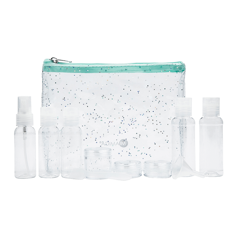 Mint Glitter 12 Piece Bottle Set