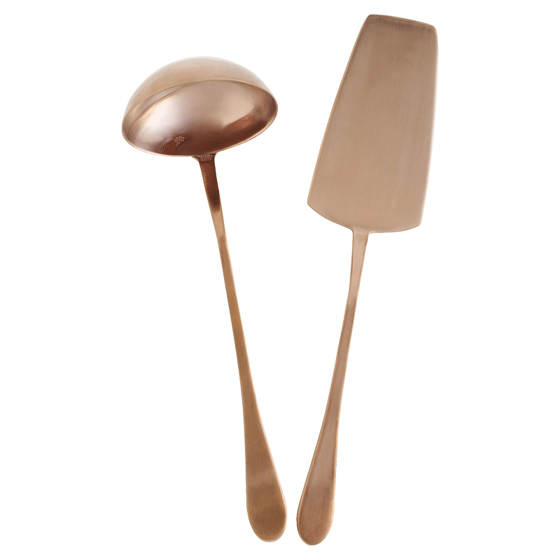 2 Piece Copper-Toned Hostess Set