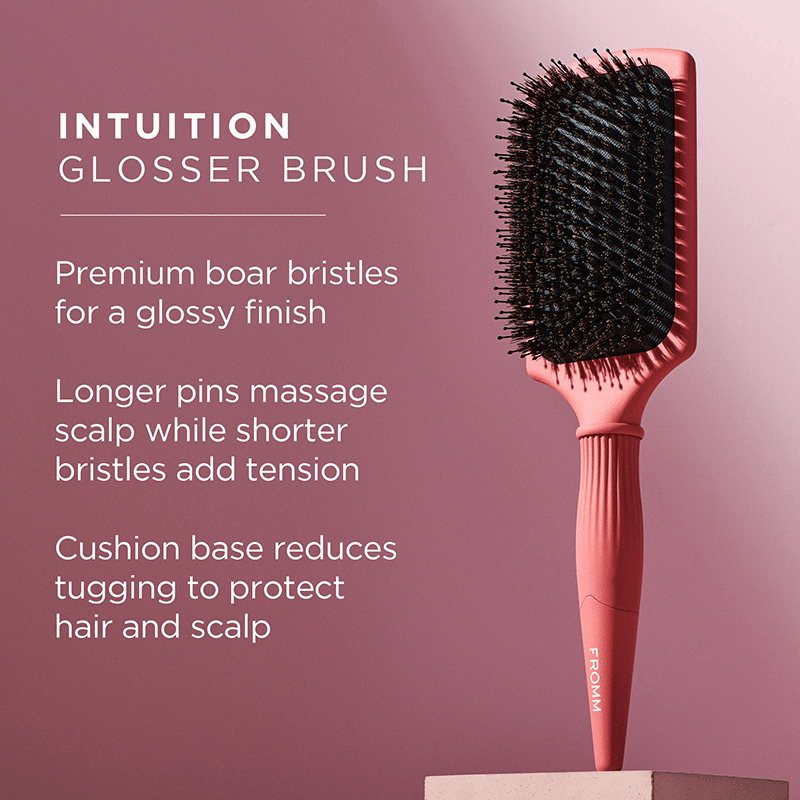 Glosser Boar Bristle Brush - Pink