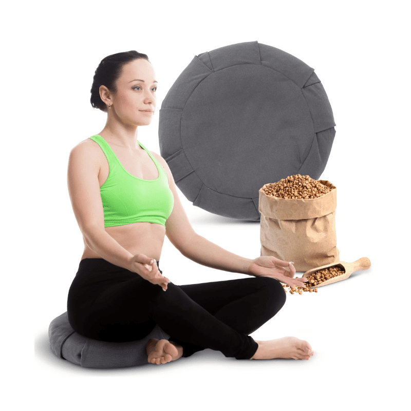 Buckwheat Yoga Floor Pillow (Grey)