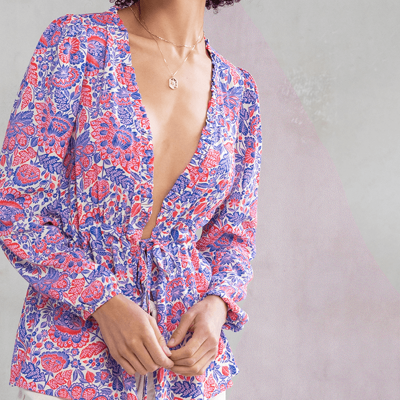 Peplum Cover Up Blouse