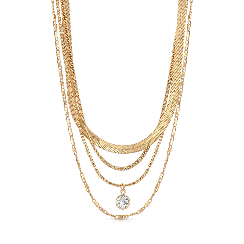 All the Chains 18k Gold Plated Layered Necklace
