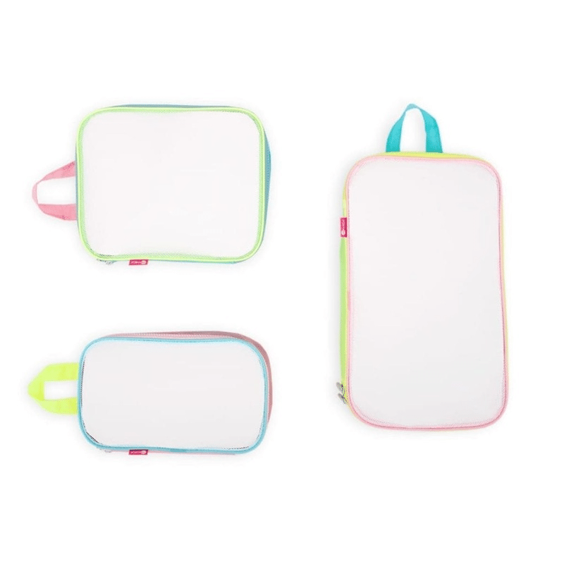 Blue Pink Lime Packing Cubes