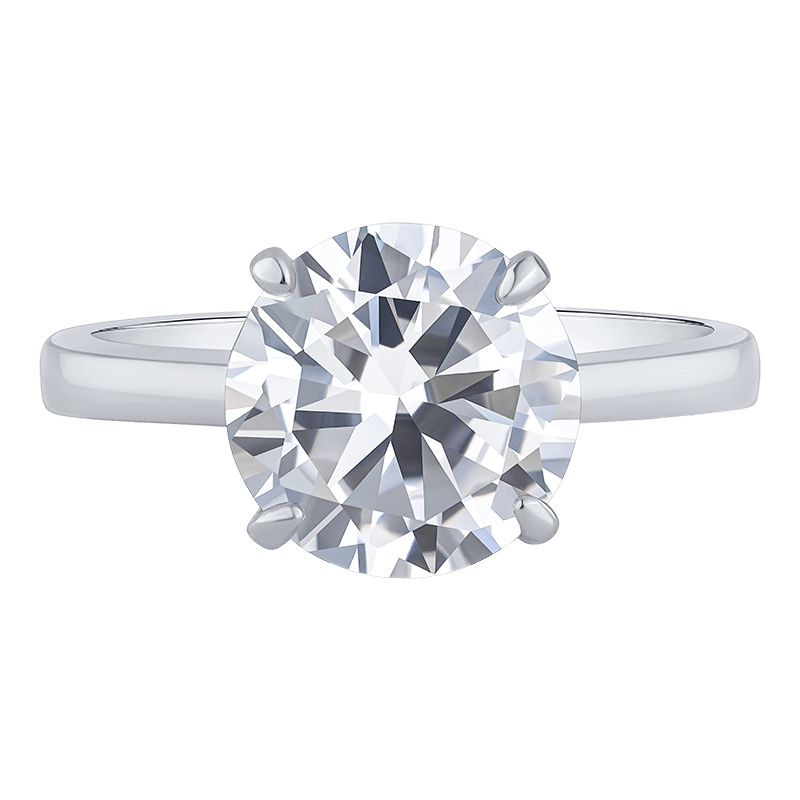 4.5Cttw Round Cz Solataire Ring