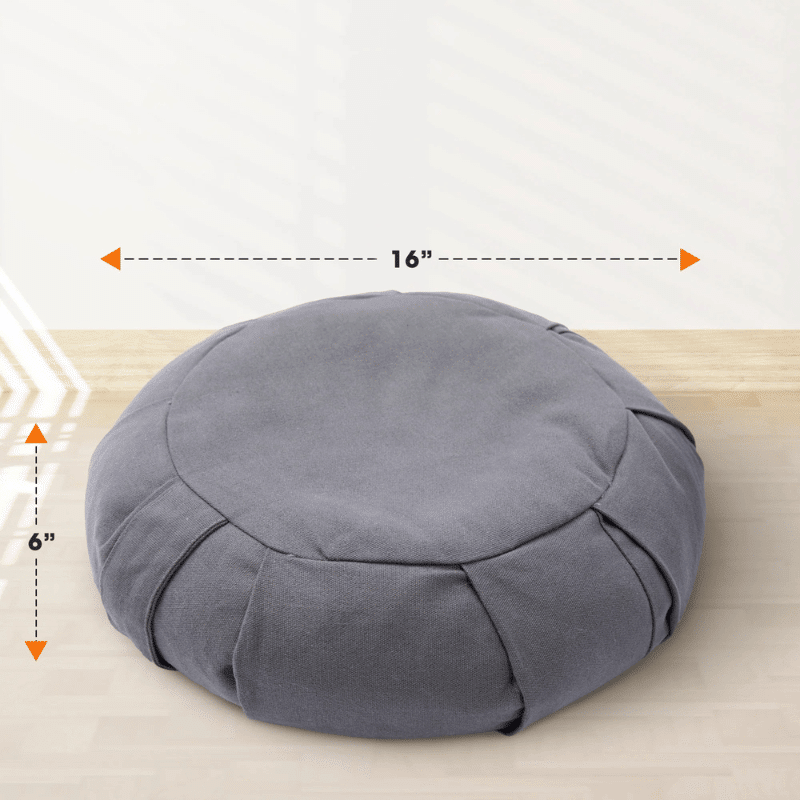 Buckwheat Yoga Floor Pillow (Grey)