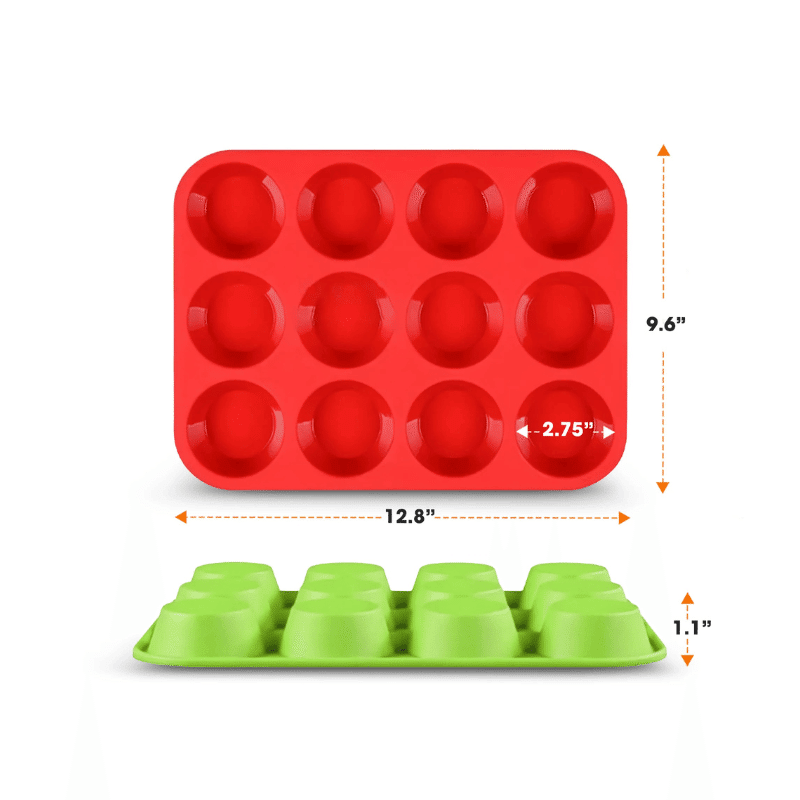 Silicone Muffin Pans (3 Pack)