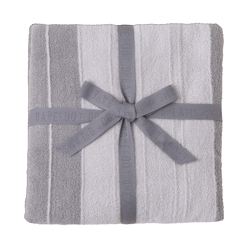 Cozychic Lite Pinched Stripe Blanket Scarf in Silver/Pewter