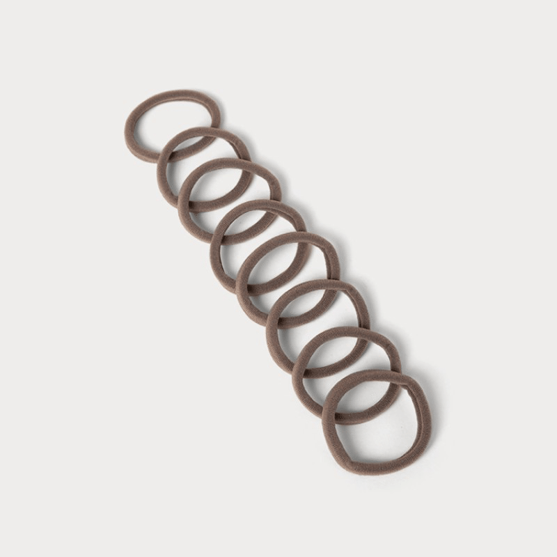 8 Piece Ponyties - Taupe