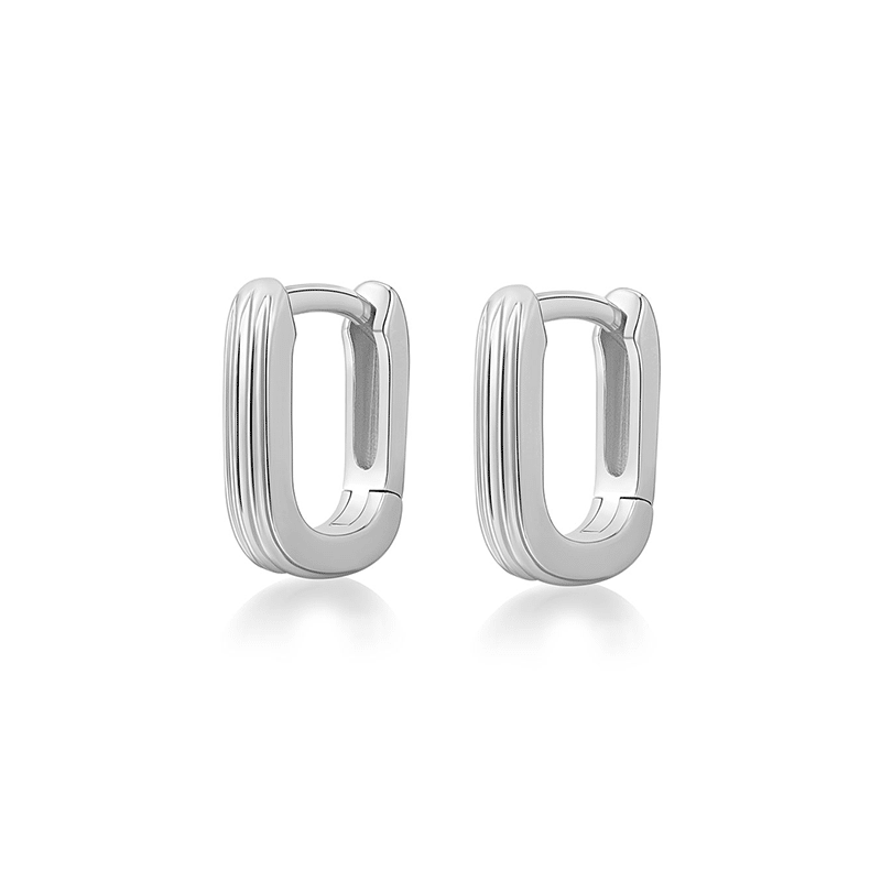 The Mini Ridged Chain Link Huggies