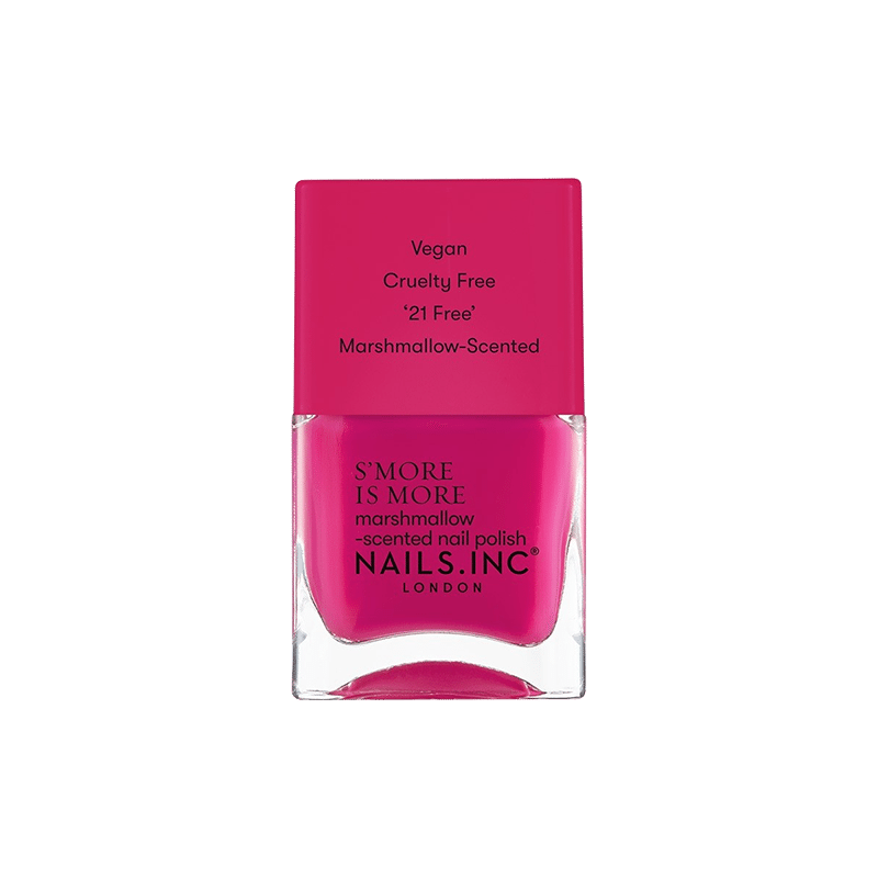 SMORE IS MORE Marshmallow scented nail polish in SMILE SMORE