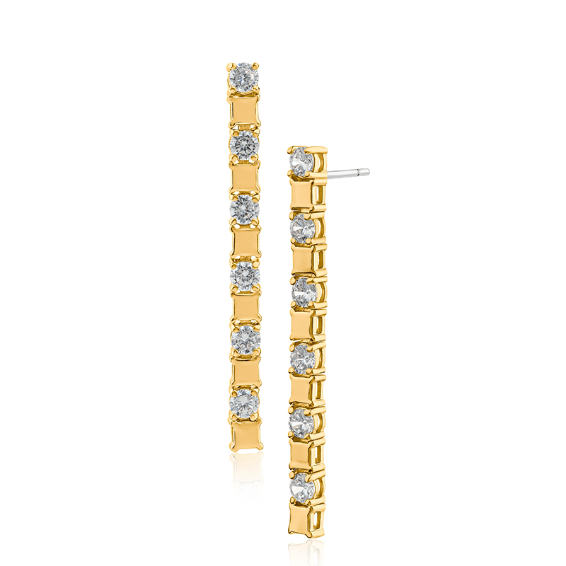 2Cttw Round Cz 1.5 Earrings