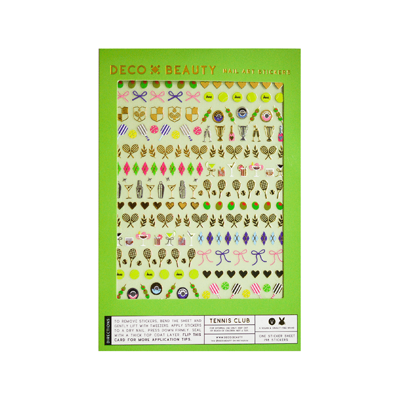 Tennis Club Nail Art Stickers