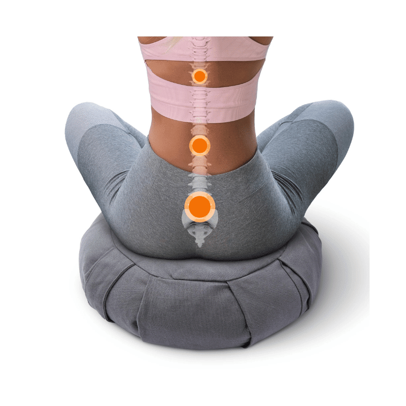 Buckwheat Yoga Floor Pillow (Grey)