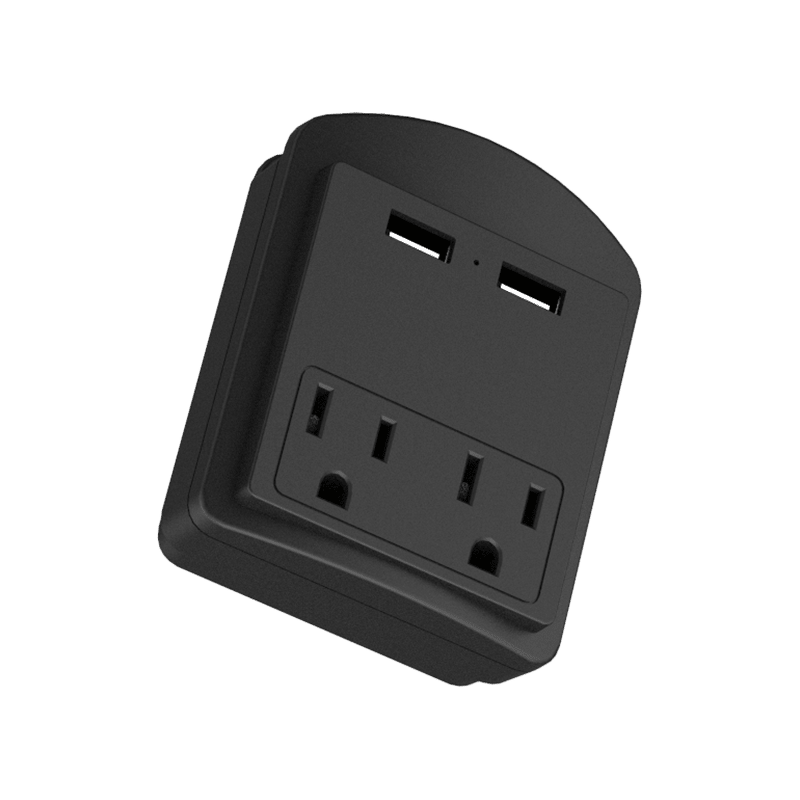 Surge Protector with 2 Wall Outlets & 2 USB-A Ports