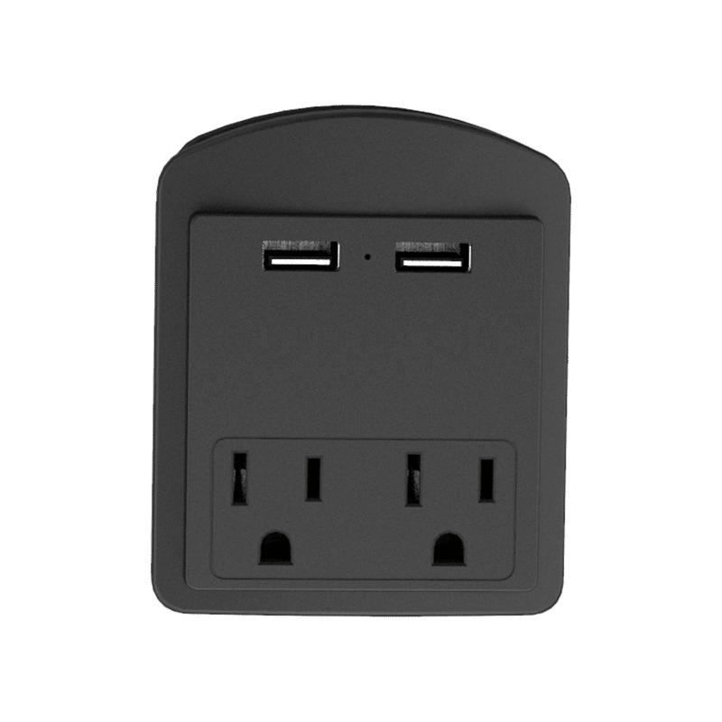 Surge Protector with 2 Wall Outlets & 2 USB-A Ports