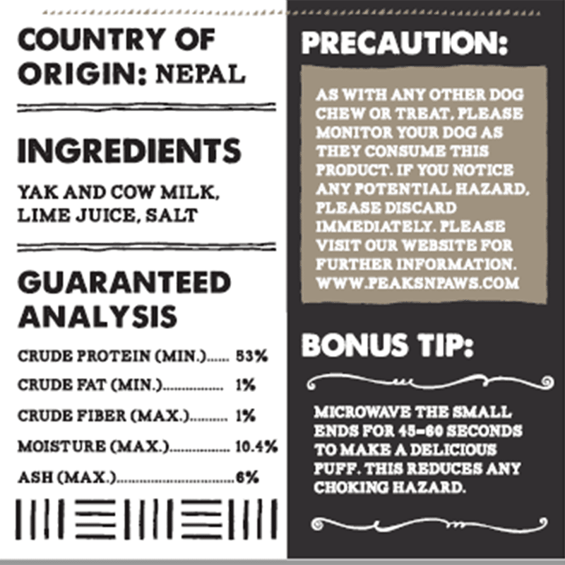 Large Yak Milk Dog Chews - 3-Pack