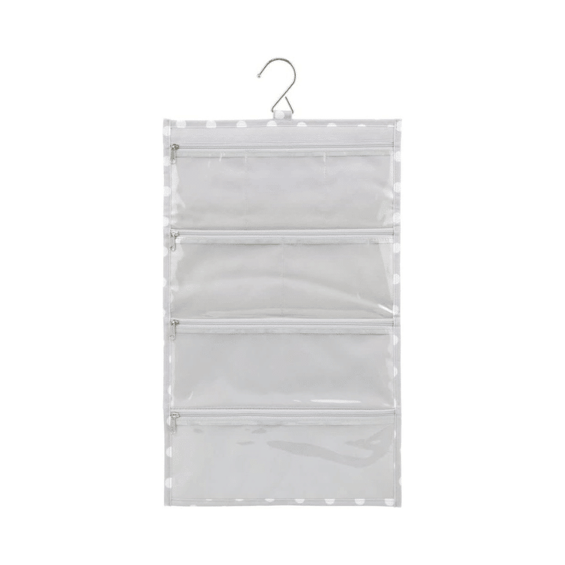 14 Pocket Hanging Jewelry Organizer Storage Bag