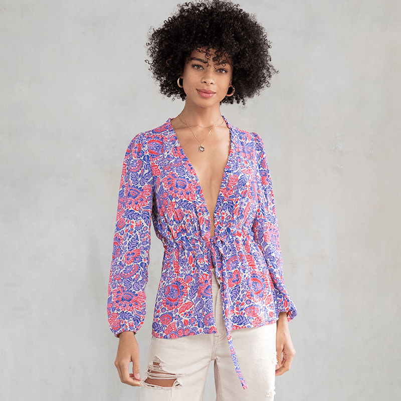 Peplum Cover Up Blouse