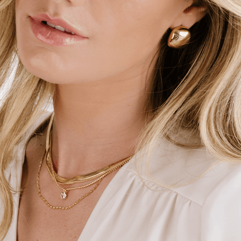 All the Chains 18k Gold Plated Layered Necklace