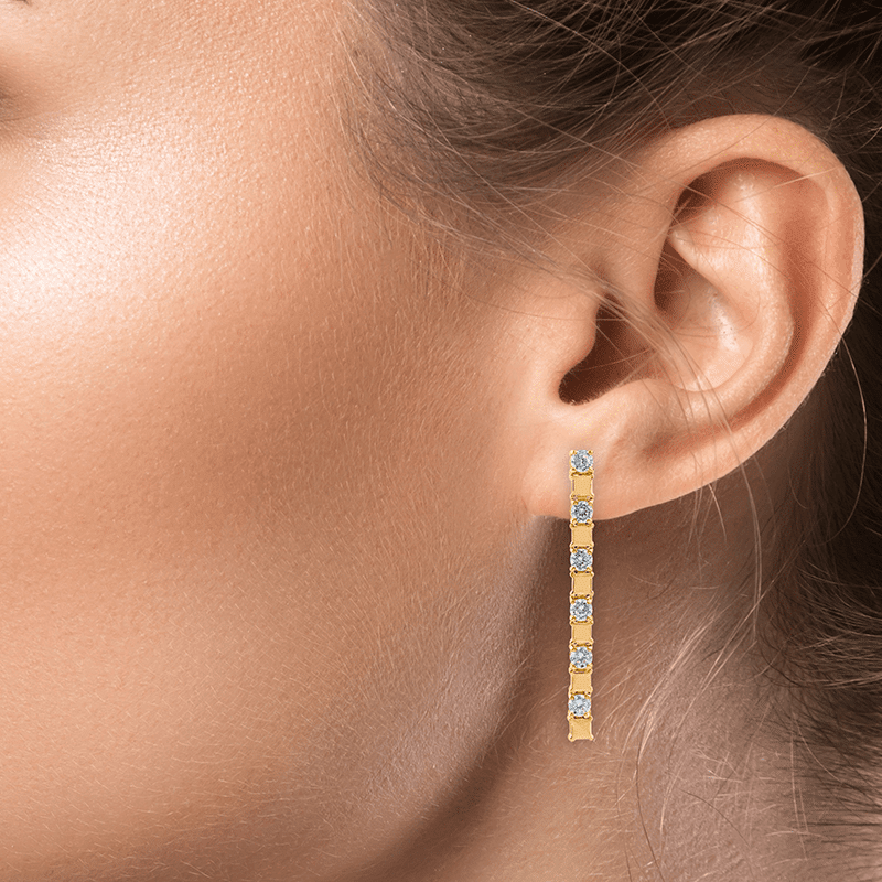 2Cttw Round Cz 1.5 Earrings