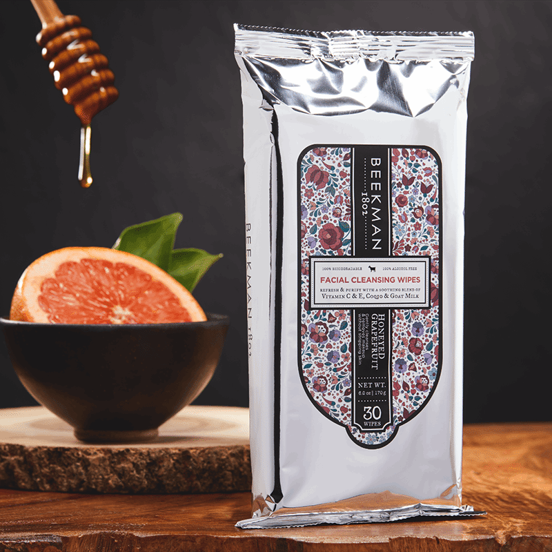 30ct Facial Cleansing Wipes - Honeyed Grapefruit