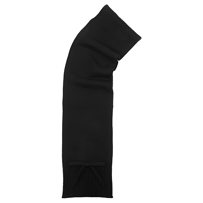 Bow Knit Scarf - Black