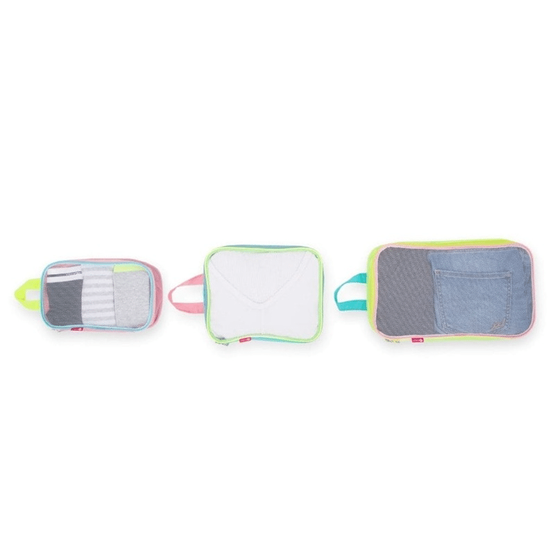 Blue Pink Lime Packing Cubes