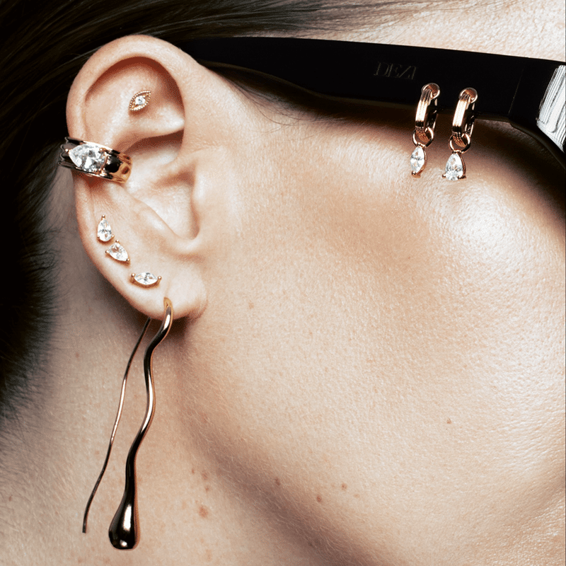 The Luxe Stone Studs Set